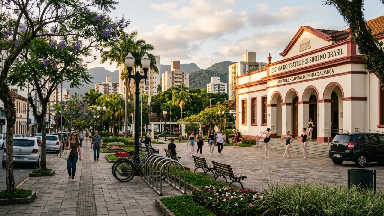 Conhecida como a Cidade das Flores, Joinville, em Santa Catarina, atrai moradores e turistas // Créditos: Wikimedia Commons